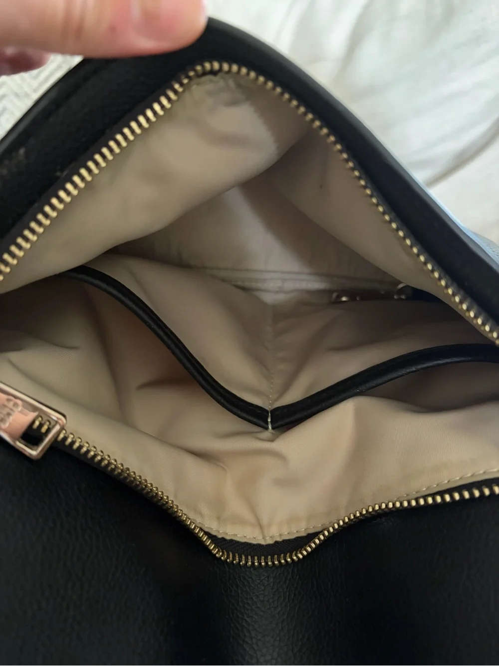 Mina Baie Black Leather Diaper Bag Backpack